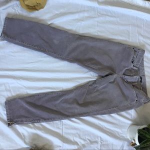 Jcrew lavender ankle length corduroys